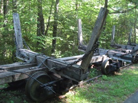 One of the logging cars.