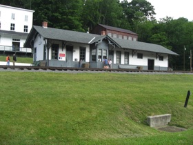 The old railroad station.