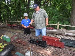 Andy and his nephew Connor start to make up a train in Burke yard.
