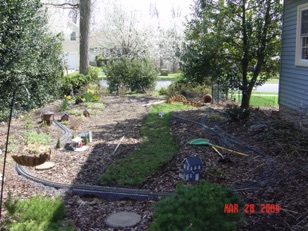 A stone path will be added where the grass is now.