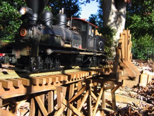 #3 Shay locomotive crosses the Camel-Back bridge.