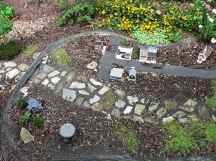 A view of the layout from the second floor.