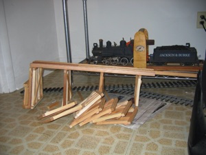 July 30, 2006.  Trestles were made from cedar.   I should have given them a base...
